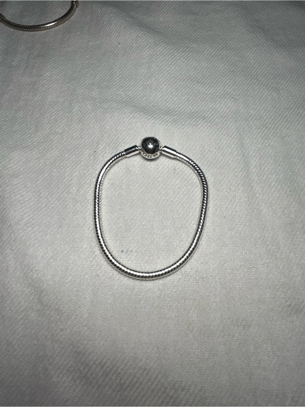 Pandora Silver Snake Chain Bracelet with Signature Ball Clasp
